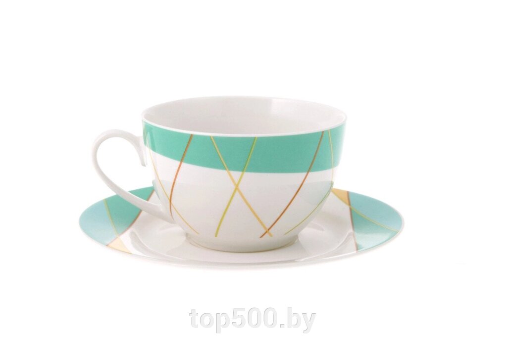 Чайный набор Parallels (cup&saucer with decal) от компании TOP500 - фото 1