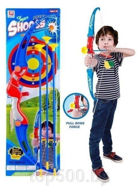 Детский лук со стрелами и мишенью от компании TOP500 - фото 1