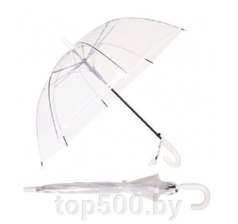 Детский зонт, купол прозрачный без рисунка со свистком от компании TOP500 - фото 1