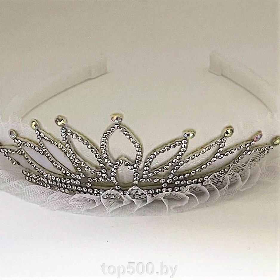 Диадема корона, украшение на волосы, ободок на праздник со стразами, в ассортименте от компании TOP500 - фото 1