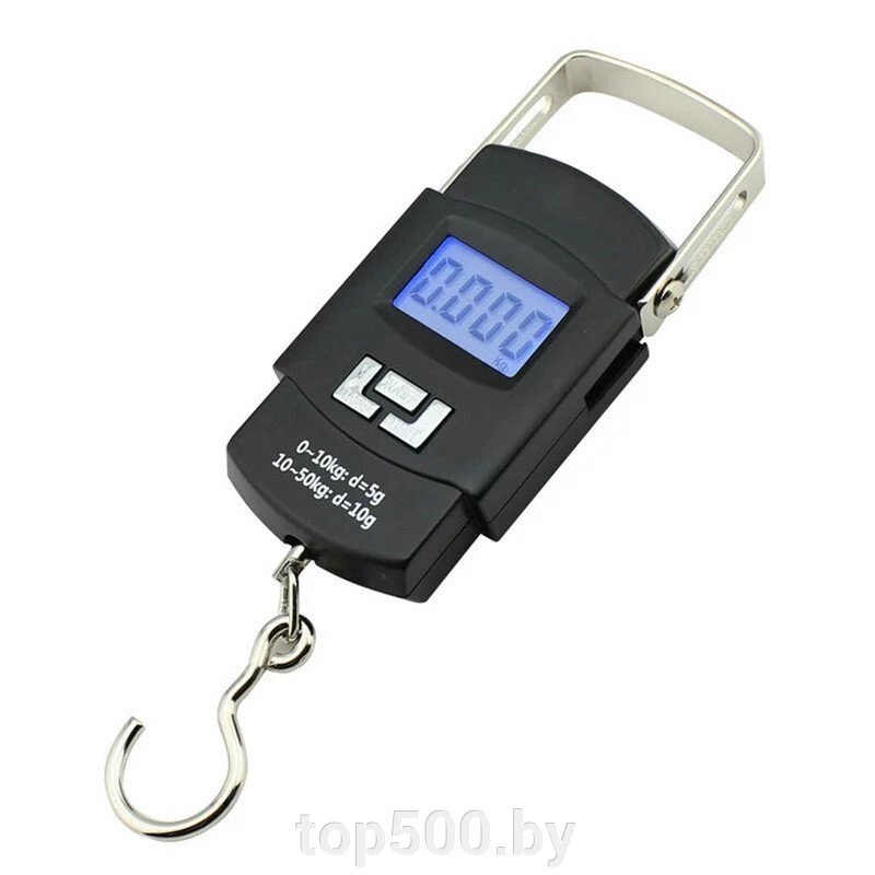Электронные весы-термометр ручные 50 кг с крюком SiPL от компании TOP500 - фото 1