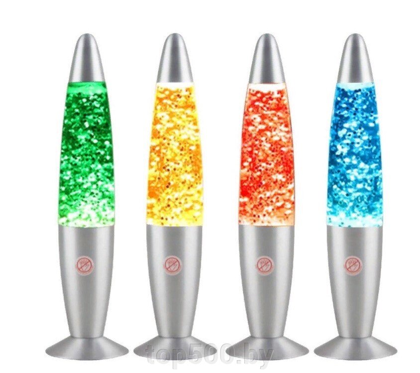 Глиттер-лампа 20 см (многоцветная) USB от компании TOP500 - фото 1