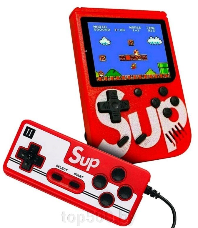 Игровая консоль SUP Plus GAME BOX 400 игр + джойстик красный от компании TOP500 - фото 1