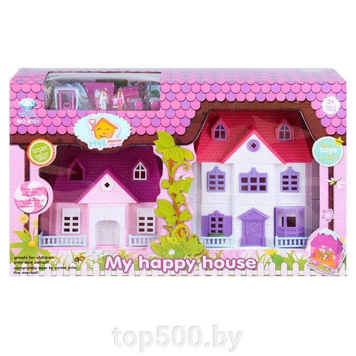 Игровой набор "Мой счастливый дом" 2 домика от компании TOP500 - фото 1