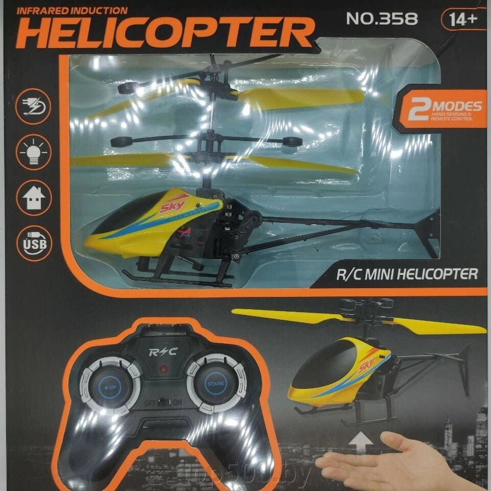 Игрушка Вертолет со световыми и звуковыми эффектами на радиоуправлении от компании TOP500 - фото 1