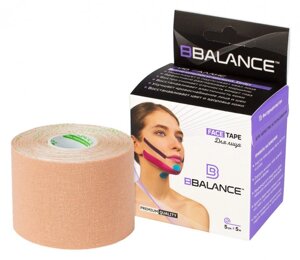 Кинезио тейп BB FACE TAPE для лица (Корея) 5 см х 5 м бежевый