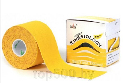 Кинезио тейп Kinesiology Tape (Китай) упаковка 5 м Желтый от компании TOP500 - фото 1