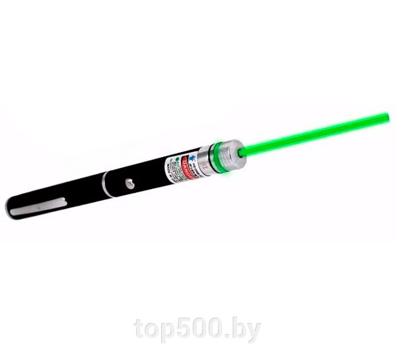 Лазерная указка Green Laser Pointer  с 5 насадками от компании TOP500 - фото 1