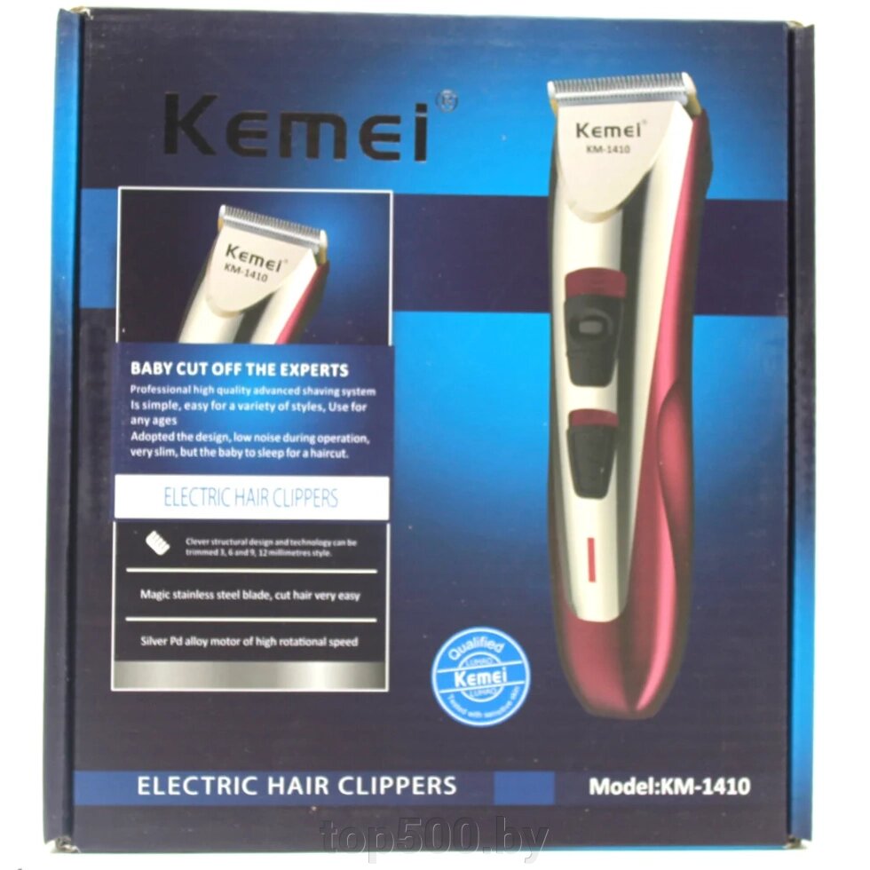 Машинка для стрижки волос электробритва для мужчин KEMEI KM-1410 от компании TOP500 - фото 1