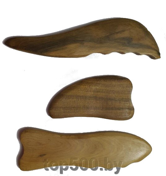 Массажный скребок из натурального сандалового дерева (Гуаша) (3 формы) от компании TOP500 - фото 1