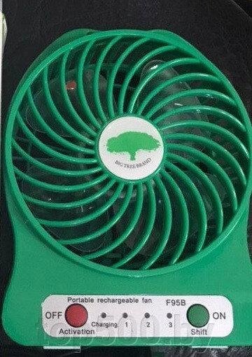 Мини вентилятор USB Fashion Mini Fan Зеленый от компании TOP500 - фото 1