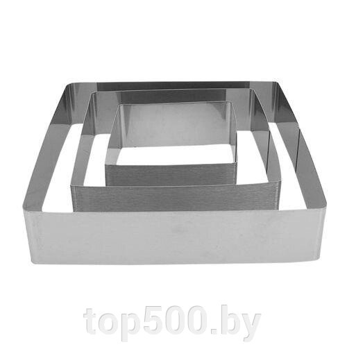 Набор квадратных форм для выпечки (нержавеющая сталь) 3 шт. от компании TOP500 - фото 1