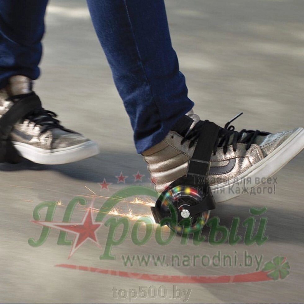 Накладные мини-ролики Flashing Roller со светящимися колесами от компании TOP500 - фото 1