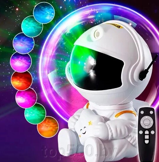 Ночник проектор игрушка Astronaut Nebula Projector HR-F3 с пультом ДУ от компании TOP500 - фото 1
