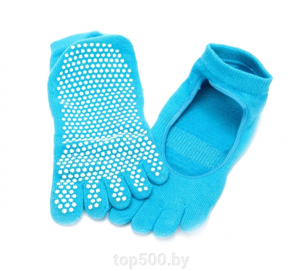 Носки противоскользящие для занятий йогой от компании TOP500 - фото 1