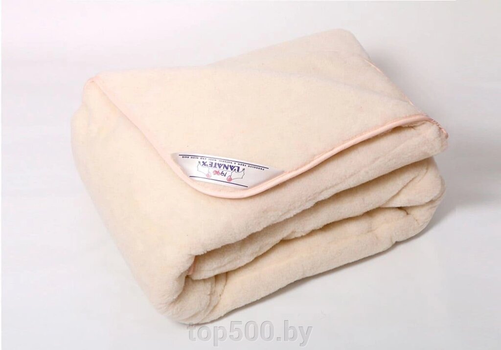 Одеяло (плед) из овечьей шерсти двустороннее 200  220 от компании TOP500 - фото 1