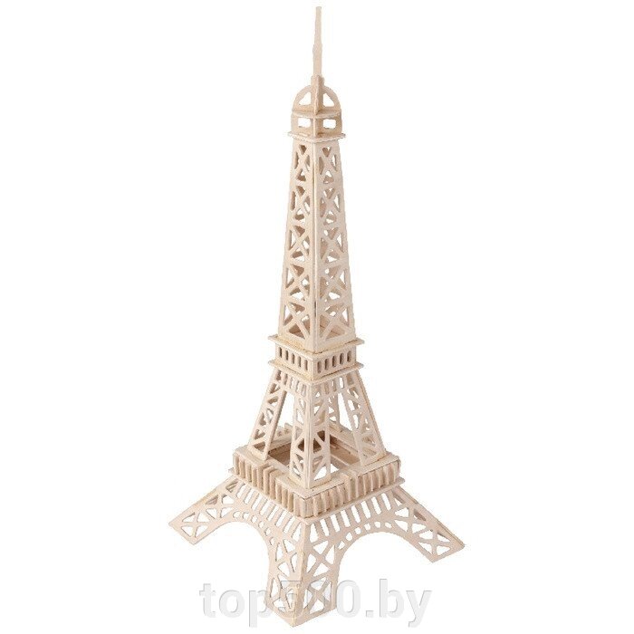 Пазл деревянный 3D 3 пластины с деталями "Эйфелева башня" от компании TOP500 - фото 1