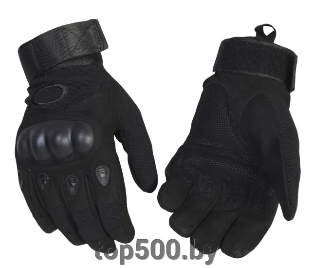 Перчатки защитные тактические черные от компании TOP500 - фото 1