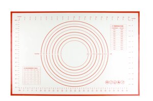 Силиконовый коврик с разметкой 60 40 см, красный