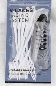 Силиконовые шнурки для обуви (Model 2) Белый