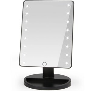 Зеркало для макияжа с подсветкой c usb подключением Черный