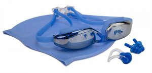 Набор для плавания: шапочка +очки+прищепка для носа+беруши для бассейна