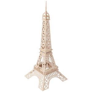 Пазл деревянный 3D 3 пластины с деталями "Эйфелева башня"