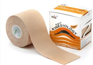 Кинезио тейп Kinesiology Tape (Китай) упаковка 5 м Бежевый