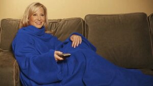 Плед-одеяло с рукавами Snuggie (4 цвета) синий