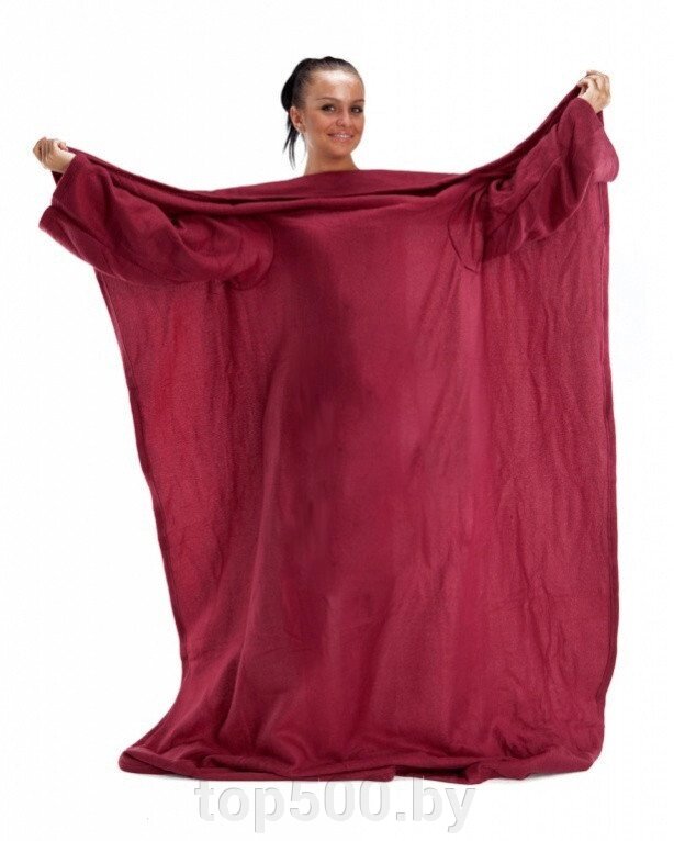 Плед-одеяло с рукавами Snuggie (4 цвета) бордовый от компании TOP500 - фото 1
