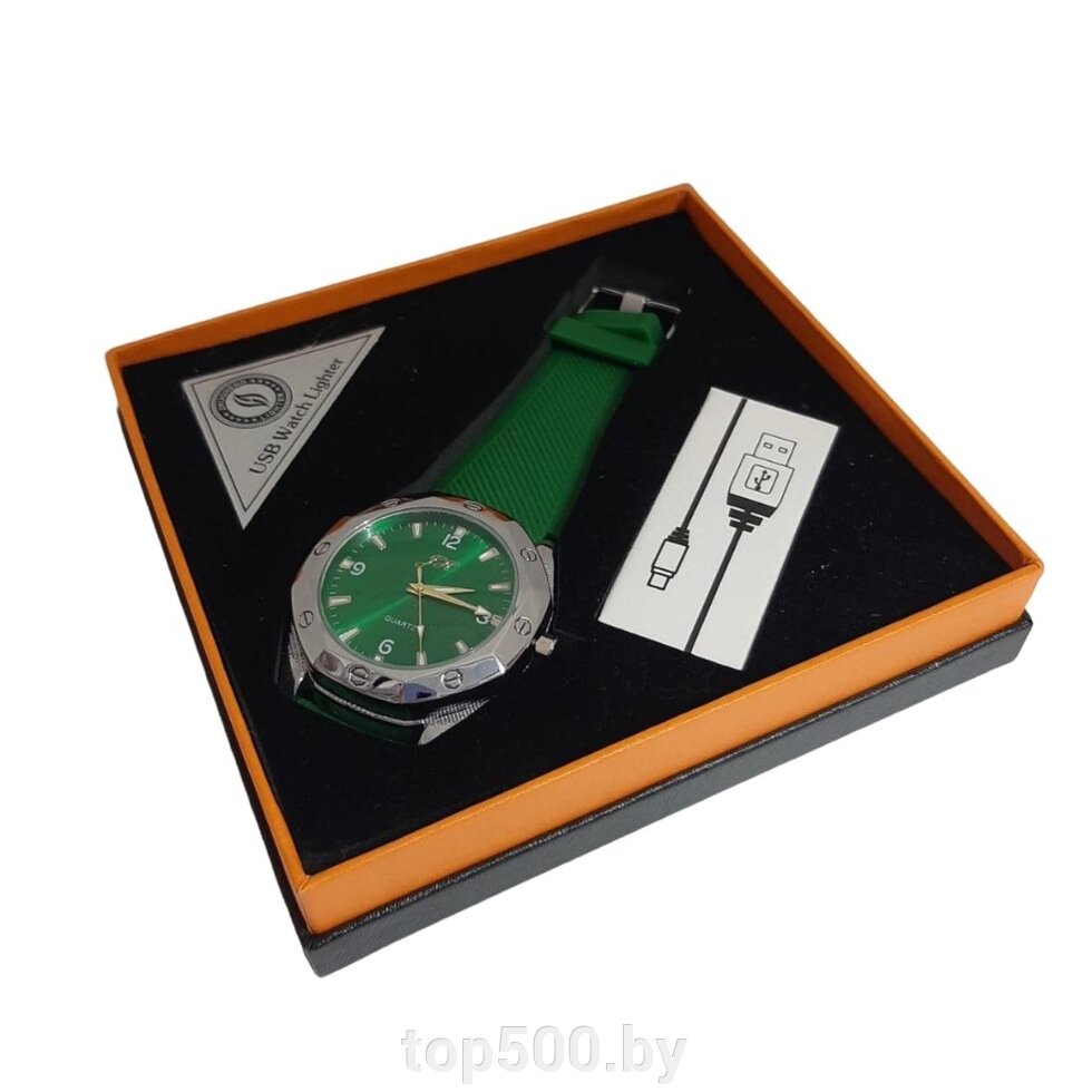 Подарочные часы с зажигалкой USB Watch Lighter (отвертка и сменный нагреватель в комплекте) от компании TOP500 - фото 1