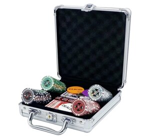 Покерный набор Premium Poker Ultimate, 100 фишек 11.5 г с номиналом в чемодане