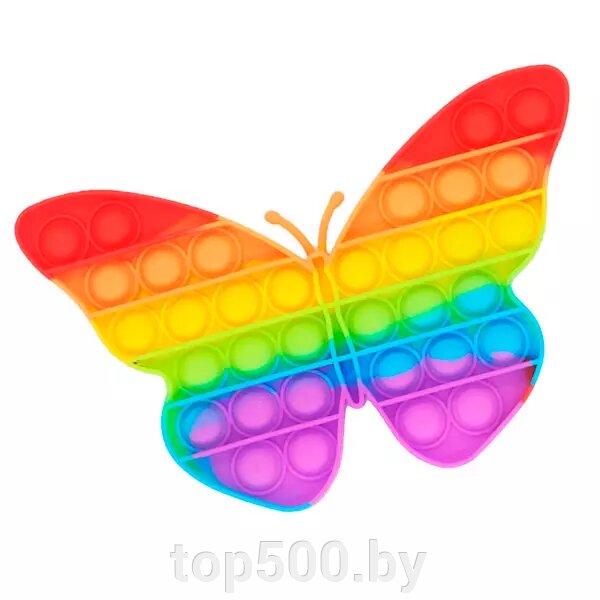 Поп ит (Pop it) разноцветный Бабочка от компании TOP500 - фото 1