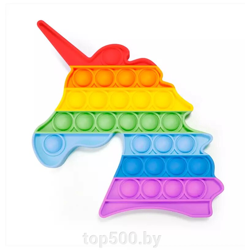 Поп ит (Pop it) разноцветный Единорог от компании TOP500 - фото 1