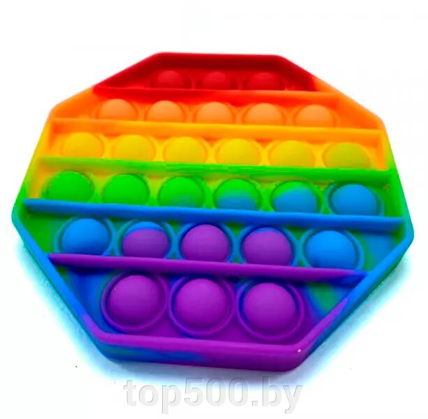 Поп ит (Pop it) разноцветный Восьмиугольник от компании TOP500 - фото 1