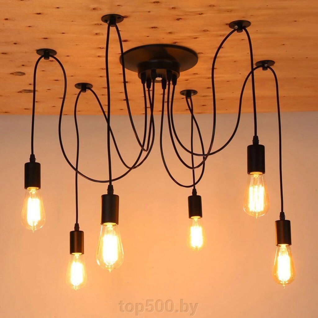 Потолочный светильник Loft Паук на 6 ламп SiPL от компании TOP500 - фото 1