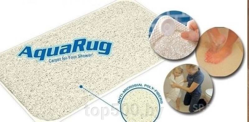 Противоскользящий впитывающий коврик для ванной Aqua Rug от компании TOP500 - фото 1