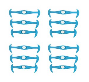 Шнурки силиконовые V-Laces (разные цвета) набор 12 шт