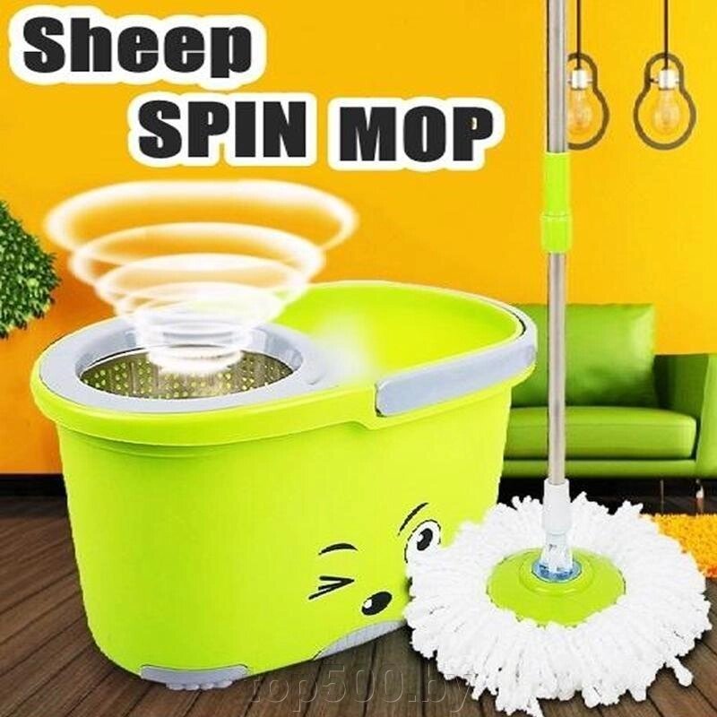 Швабра Sheep Fashion Mop с металлическим отжимом и ведром для мытья пола от компании TOP500 - фото 1