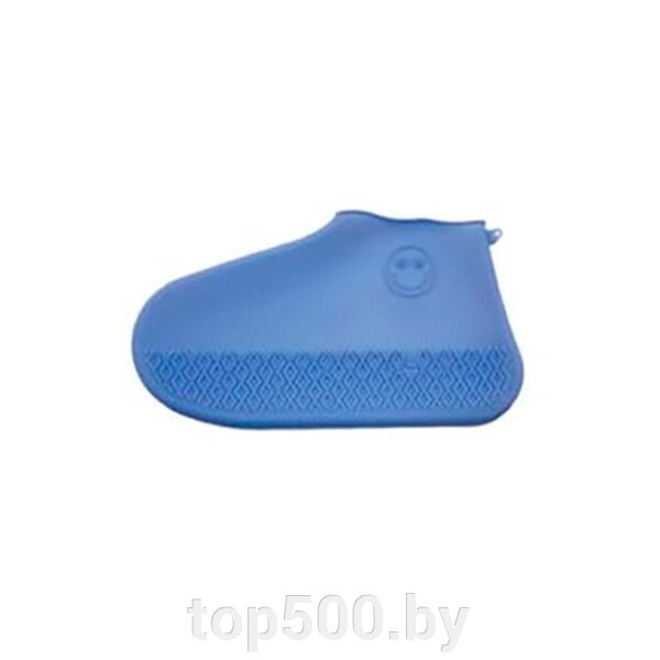 Силиконовые защитные чехлы-бахилы для обуви (СВЕРХПРОЧНЫЕ ) синий S от компании TOP500 - фото 1