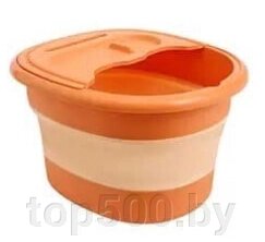 Складная массажная ванночка с крышкой Оранжевый от компании TOP500 - фото 1