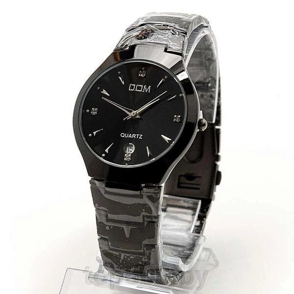 Стильные мужские часы  DOM . Часы Dom (черный браслет) от компании TOP500 - фото 1