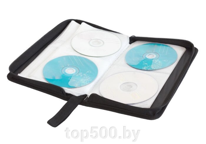 Сумка футляр для хранения дисков SiPL 80 слотов CD/DVD от компании TOP500 - фото 1