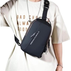 Сумка - рюкзак через плечо Shengtubolo с USB. Сумка слинг