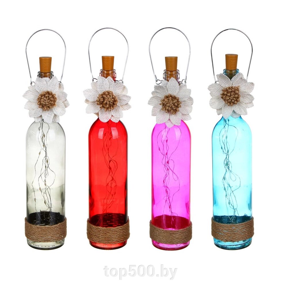 Светильник декоративный бутылка с гирляндой от компании TOP500 - фото 1