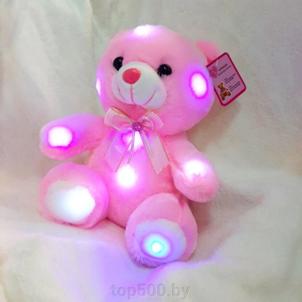 Светящийся плюшевый медвежонок . Мягкая игрушка (Светящийся мишка) от компании TOP500 - фото 1