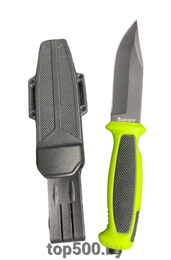 Тактический нож Gerber 1418 A  в пластиковых ножнах  (зеленый) от компании TOP500 - фото 1