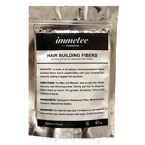 Загуститель для волос в пакете IMMETEE Keratin Hair Building Fibers (аналог Fully) 25г от компании TOP500 - фото 1