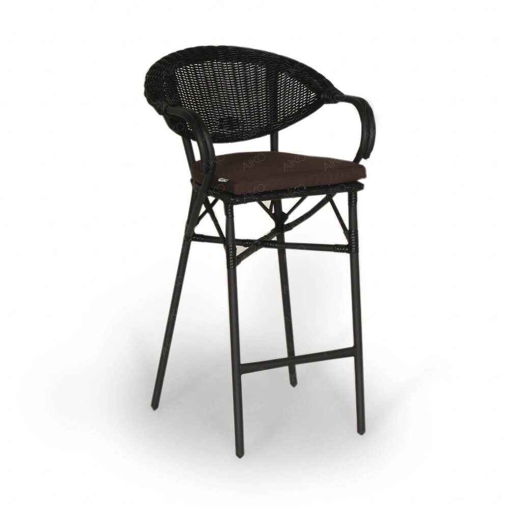 Барный стул из ротанга AIKO BISTRO от компании 7store - Ваш интернет-магазин - фото 1