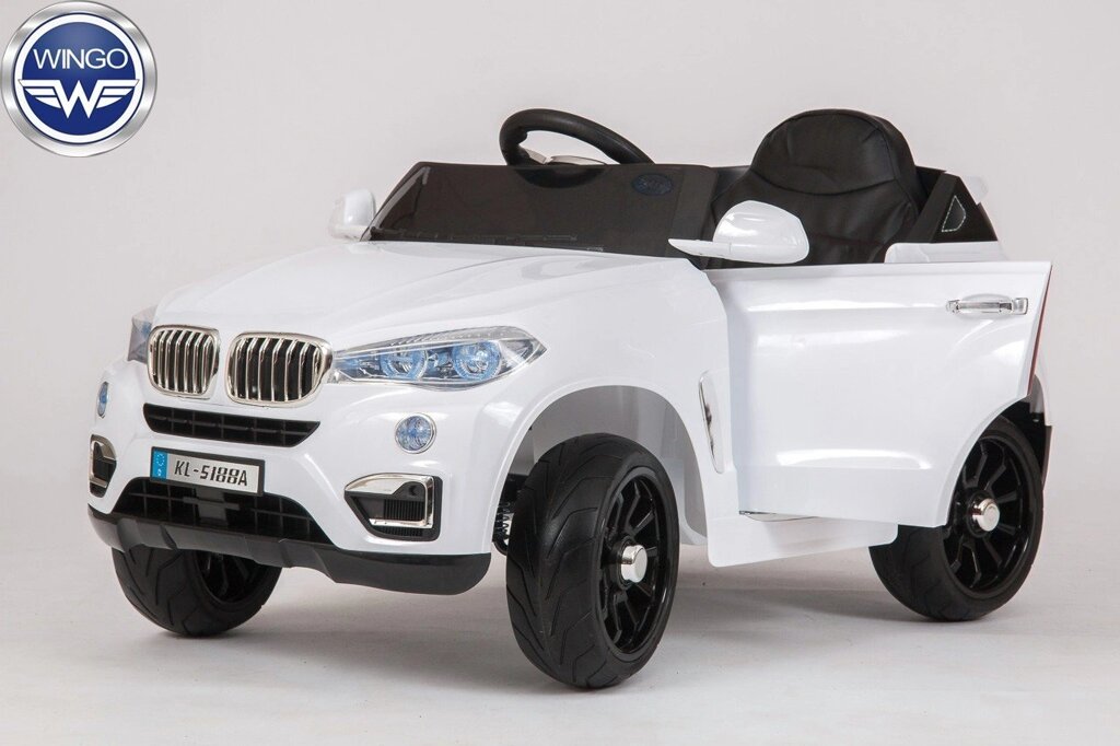 Детский электромобиль WINGO BMW X6 NEW LUX белый от компании 7store - Ваш интернет-магазин - фото 1